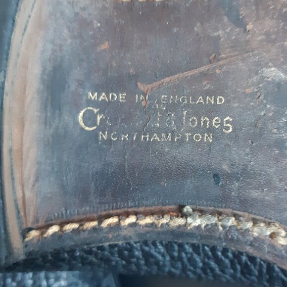 Rare Crockett & Jones Athlone SZ 9.5 Water Bison Vintage Black Men's Derby Shoes - Picture 10 of 16